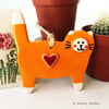 Pottery Cat hanging decoration ceramic cat 