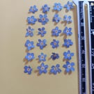 Dried Forget me not flowers x 22 7-8mms Myosotis small blue flowers for resin,ba