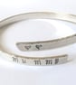Mummy and Heart Bangle, recycled sterling silver - Image 1