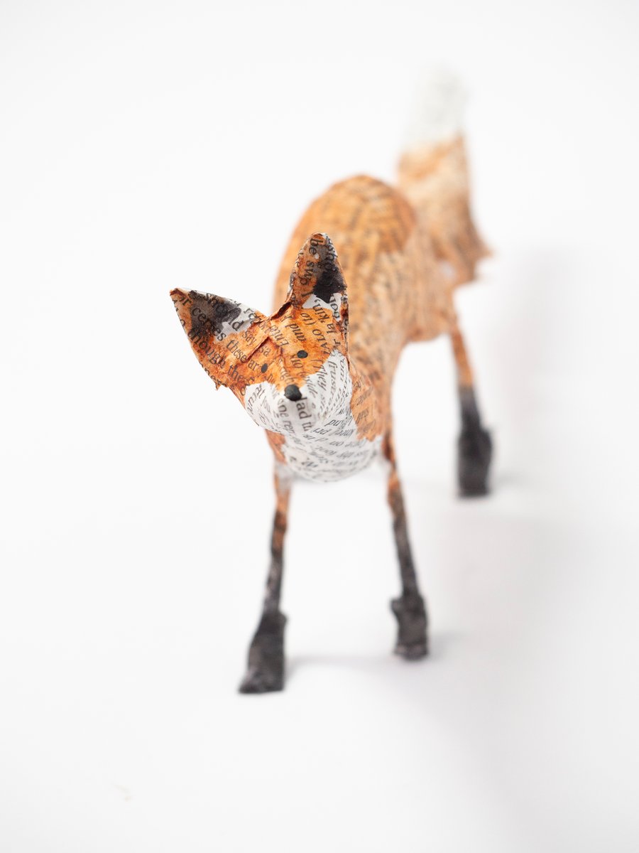 Breagh Standing Paper Mache Fox
