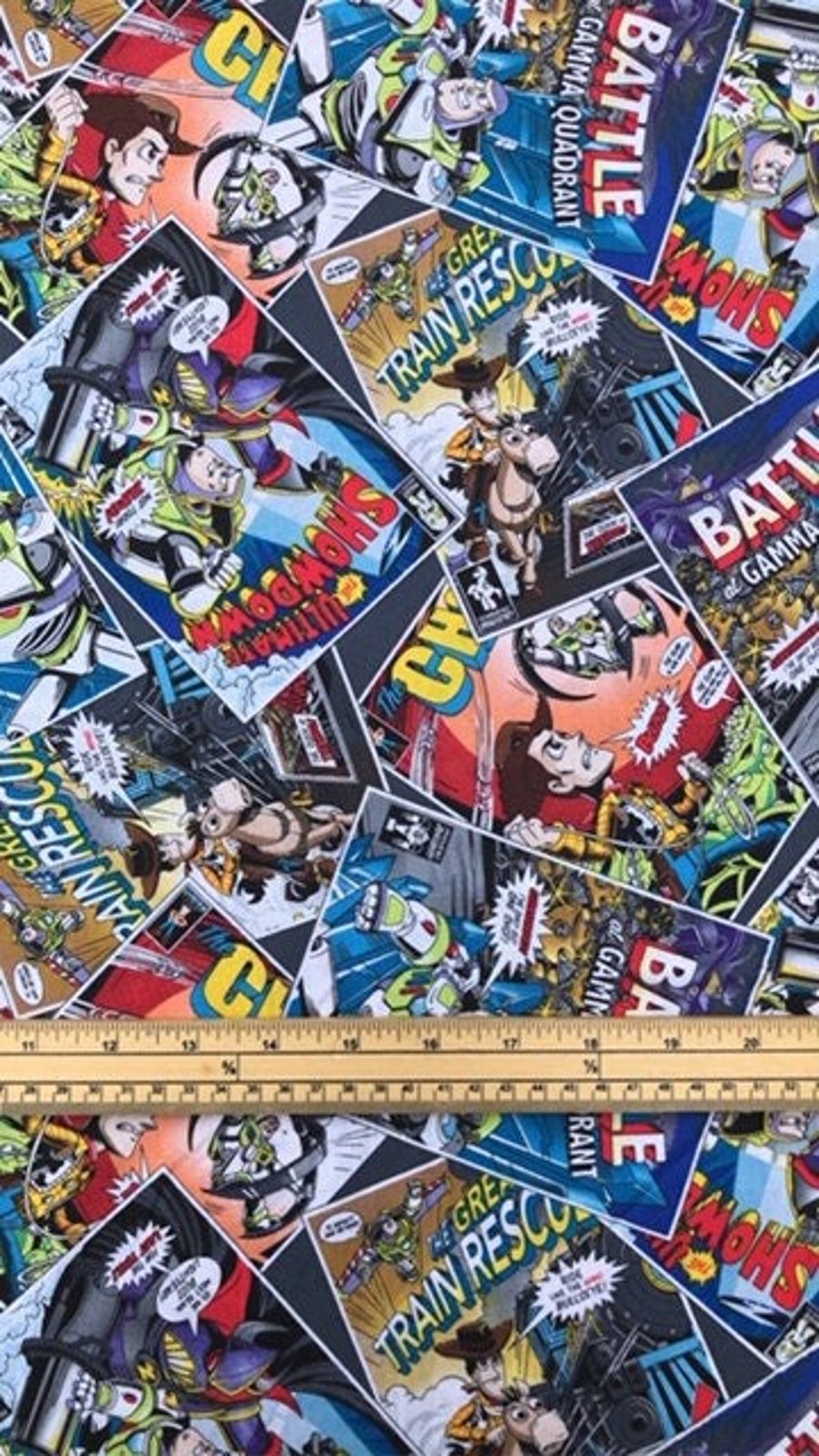 Fat Quarter Toy Story Comic Books 100% Cotton Quilting Fabric