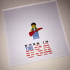BRUCE SPRINGSTEEN - FRAMED CUSTOM LEGO MINIFIGURE