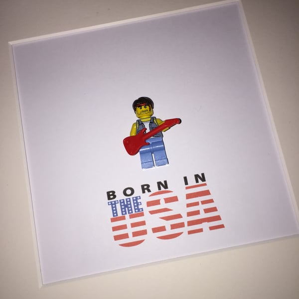 BRUCE SPRINGSTEEN - FRAMED CUSTOM LEGO MINIFIGURE