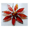 Gerbera Suncatcher Stained Glass Amber Flower 013