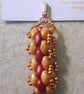 Brickwork-pattern bead earrings (customisable) - Image 1