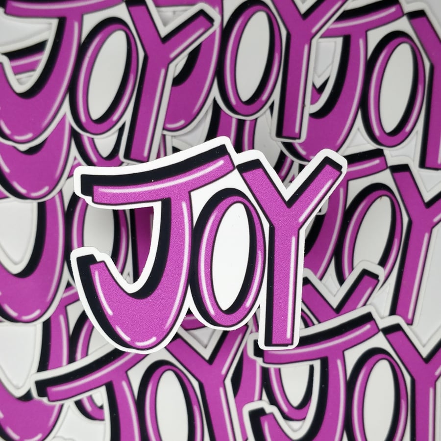 Joy Die Cut Vinyl Sticker