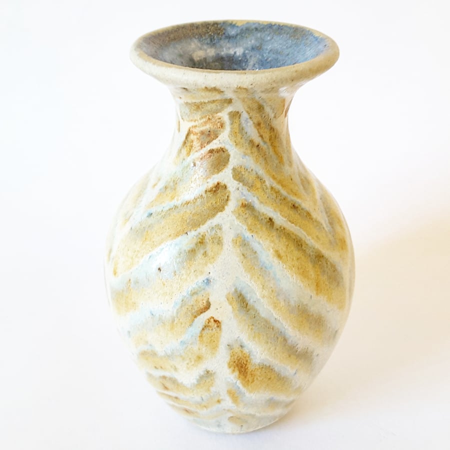 Stoneware Ceramic Vase in Muted Colours