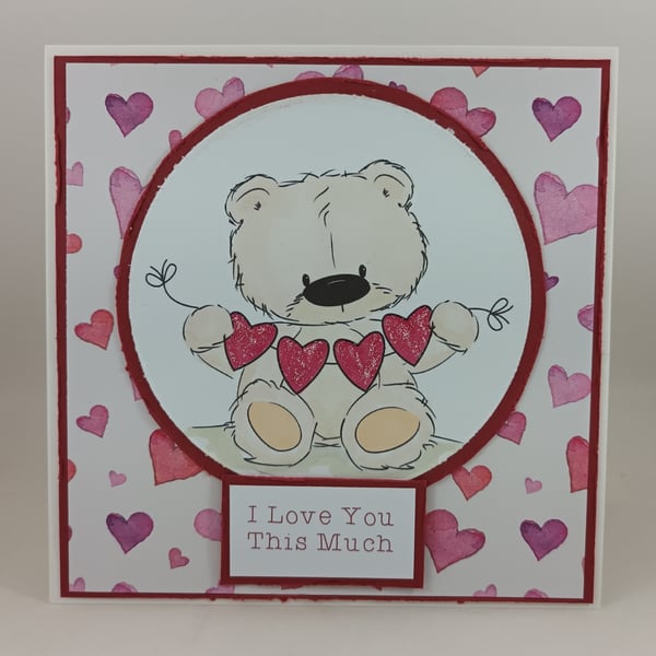 Cute bear love card - anniversary or valentine