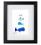 Shoal of Fish - Sea Glass Picture - Framed Unique Handmade - Sea Glass Art - Image 3