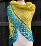 Zing and Teal Triangle Lace Shawl - Image 5