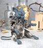 'Hiro', a grey porcelain and textile mouse imp.