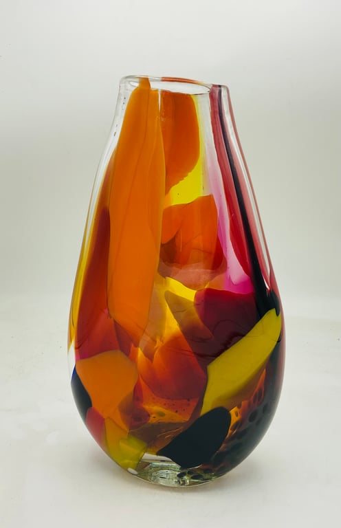 Large Golden Brushstroke Vase