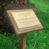 Oak wooden memorial stake plaque Grave marker Cemetery Marker Tree Marker 