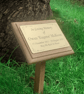Oak wooden memorial stake plaque Grave marker Cemetery Marker Tree Marker 