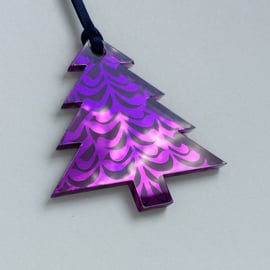 Purple mirrored tree - branch design