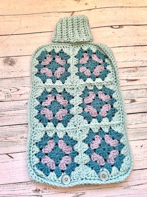 Crochet Hot Water Bottle Cover