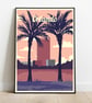 Orlando retro travel poster, Orlando travel print, USA travel art - Image 1