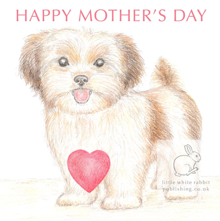 Lizzie the Shih Tzu Cross - Mother's Day Card