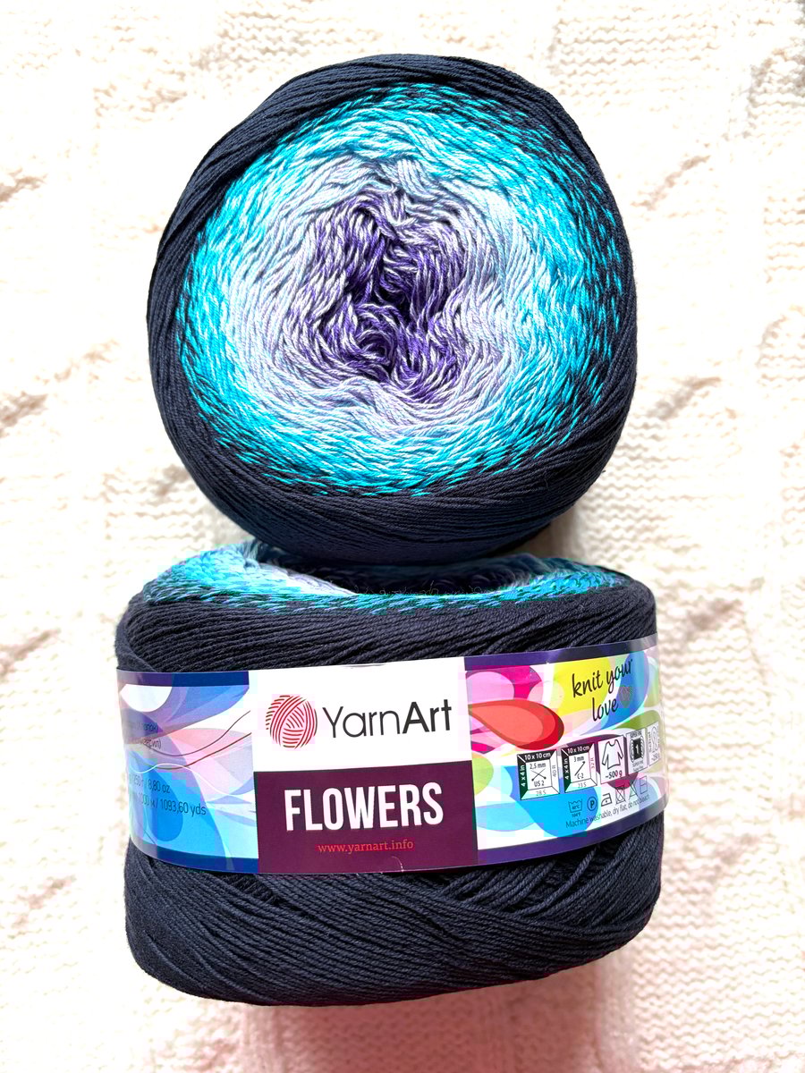 1 cake x 250g YarnArt Flowers Yarn Cake - Colour 254 : Cotton Blend