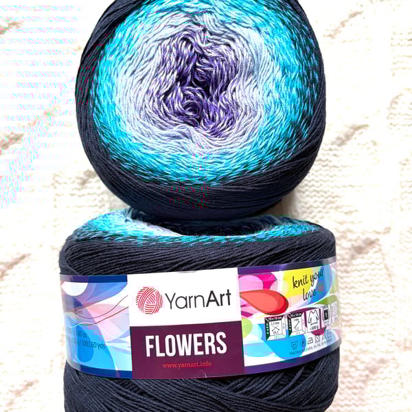 1 cake x 250g YarnArt Flowers Yarn Cake - Colour 254 : Cotton Blend