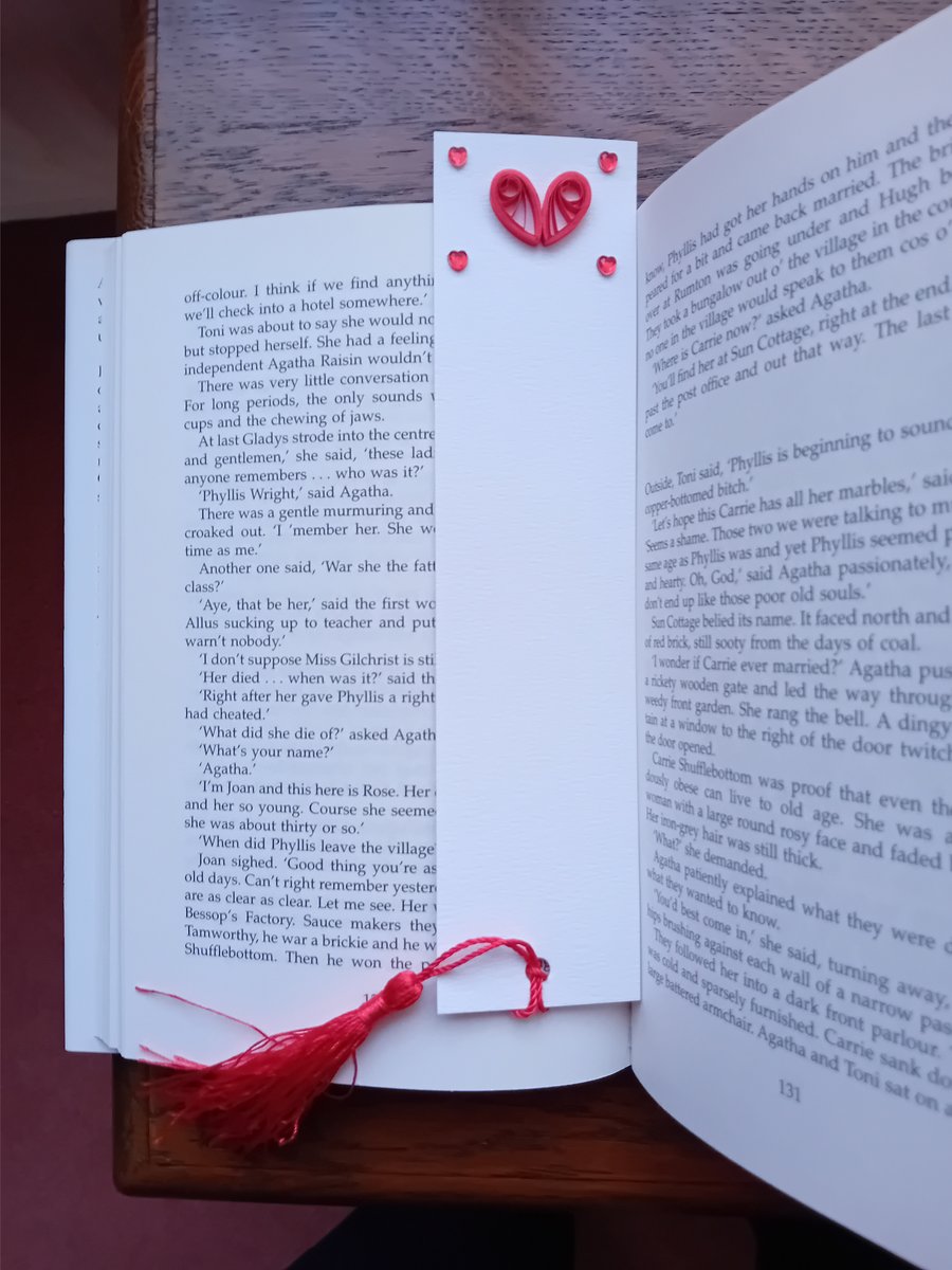 Quilled Heart Bookmark 