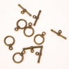 5 x Sets Bronze Tone Toggle Clasps