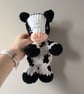 Handmade Crochet Cow or Calf Snuggler – Soft Unstuffed Body Floppy Plushie - Image 2