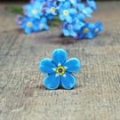 Forget Me Not Pin, Handmade Bereavement Gift, Something Blue For Bride, Miss You