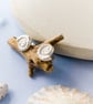 Ammonite Studs - Recycled Fine Silver Coastal Earrings - Image 4