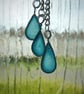  Raindrops and chain dangle earrings - Image 2