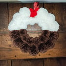 Christmas pudding indoor wreath