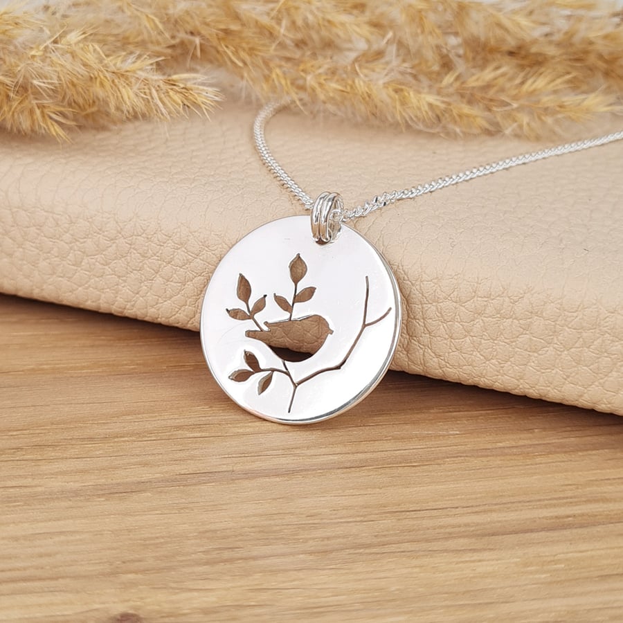 Sterling Silver Robin Necklace