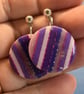 Bold Round Striped Statement Earrings - Image 8