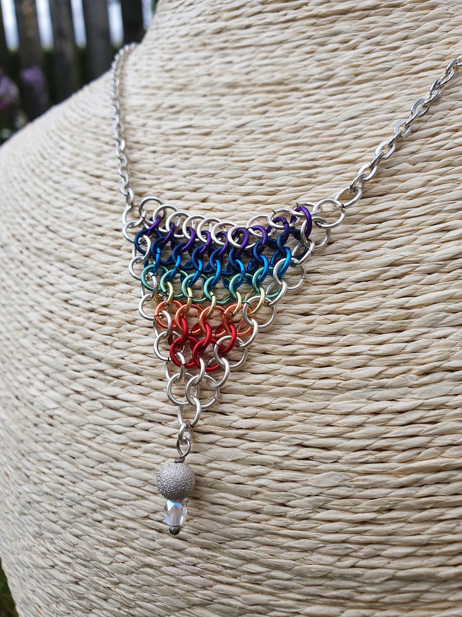 Chakra Chainmail Pendant Necklace
