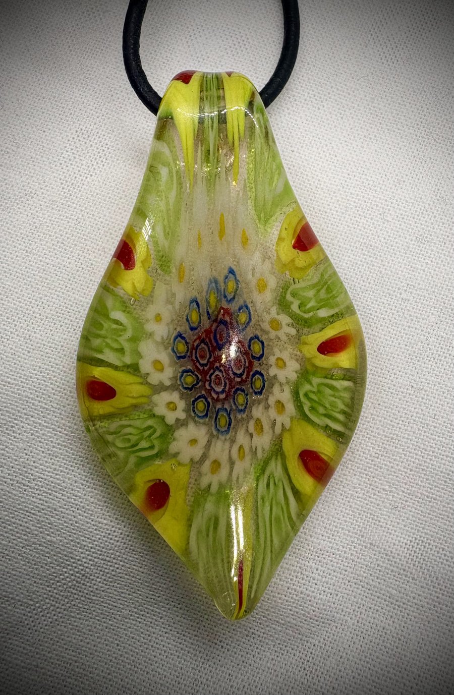Millefiori Glass Teardrop pendant