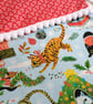 Cool Cats Christmas Stocking, large stocking can be personalised - Image 2