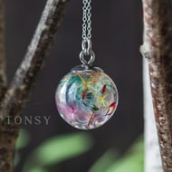 Fairy Necklace Bubble Rainbow Dandelion Dandelion Necklace Bubble Jewelry Faerie
