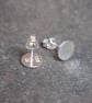 Small disc studs - recycled silver - Image 3