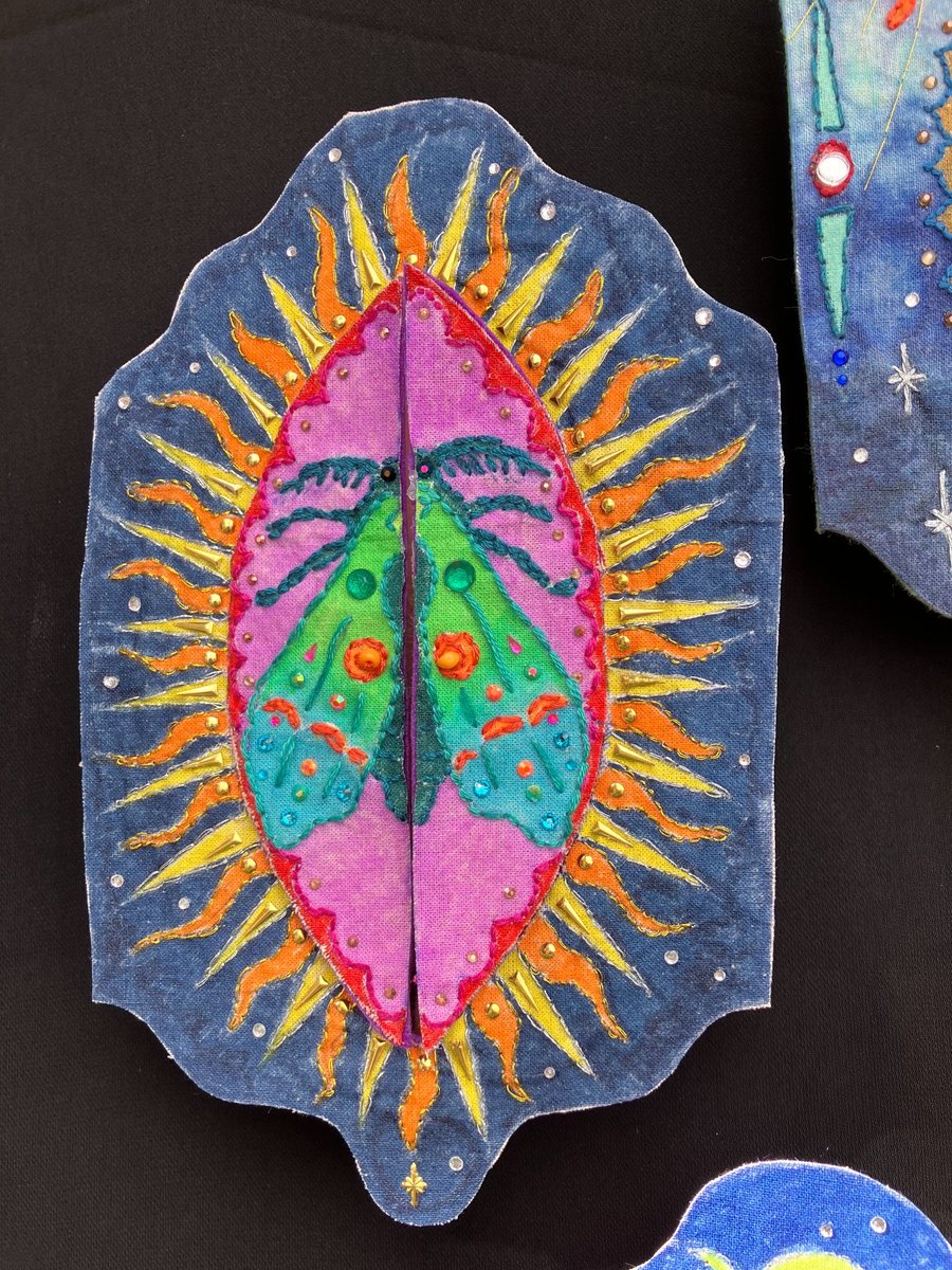 The Threshold Moth - Textile Art Shrine
