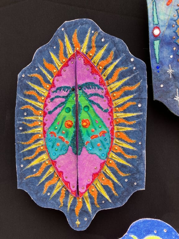 The Threshold Moth - Textile Art Shrine