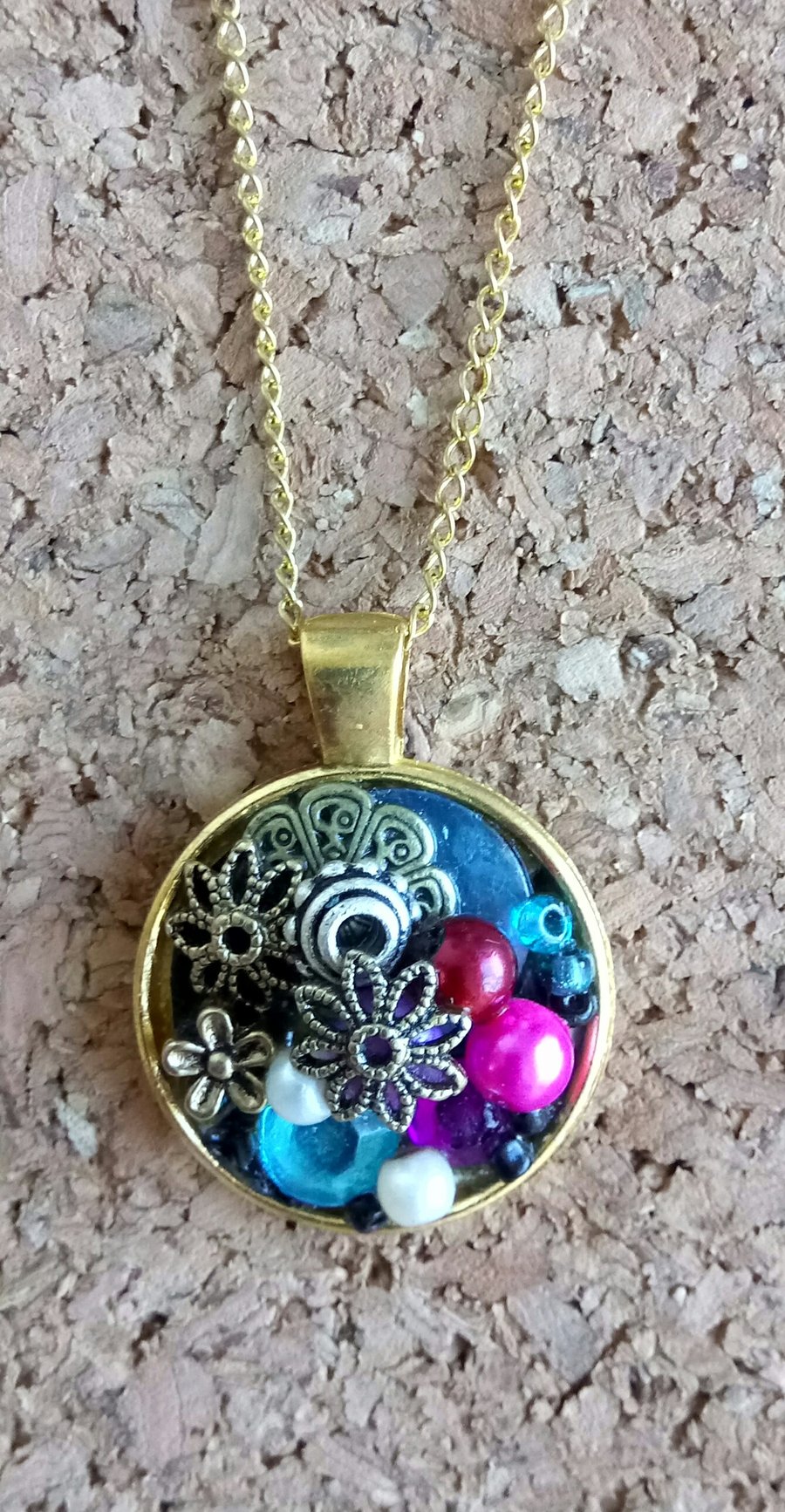 Beautiful Bejewelled Round Pendant