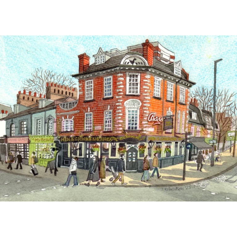 Hen and Chickens Pub, A4 and A5 sizes