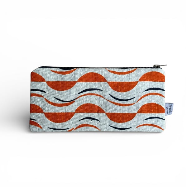 SECONDS SALE - Hand screen printed pencil case - Maronti