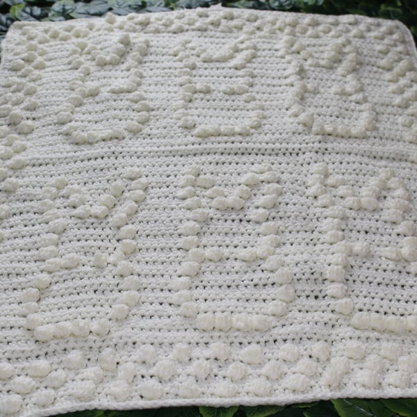 handmade crochet baby bobble blanket