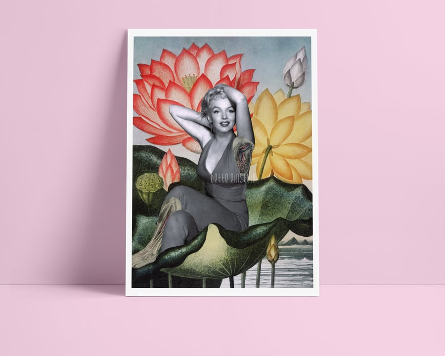 Marilyn - Surreal Collage Art Print