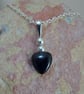 Valentine’s Gift - Black onyx heart pendant on sterling silver chain - Image 4