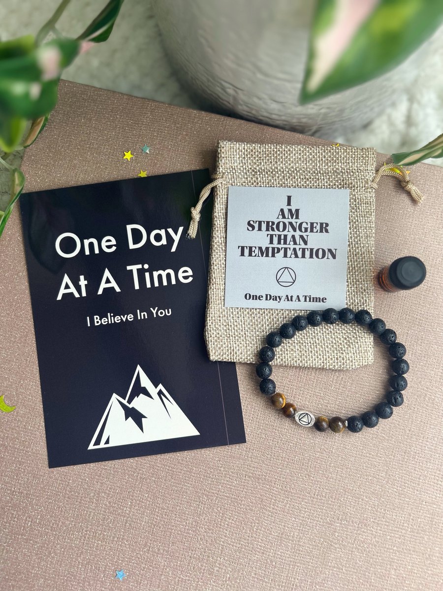 Mens Alcoholics Anonymous Bracelet- essential oil