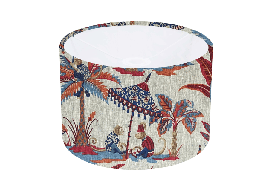 Cheeky Monkey Circus Burnt Orange Lampshade For  Ceiling or Table Lamp Use