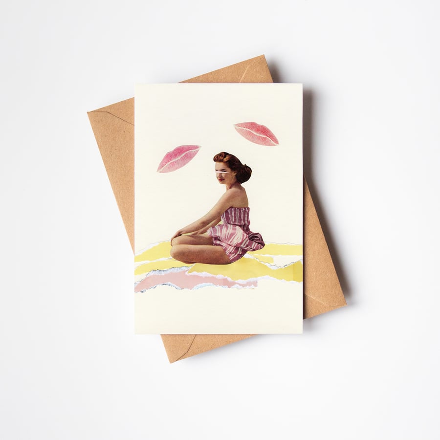 Romantic Beach Portrait Card - Be Mine