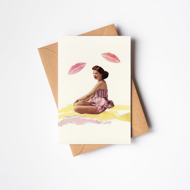Romantic Beach Portrait Card - Be Mine
